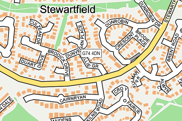 G74 4DN map - OS OpenMap – Local (Ordnance Survey)