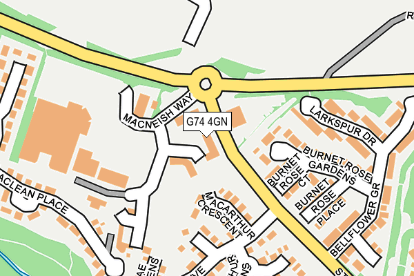G74 4GN map - OS OpenMap – Local (Ordnance Survey)