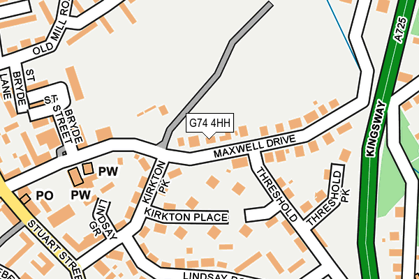 G74 4HH map - OS OpenMap – Local (Ordnance Survey)