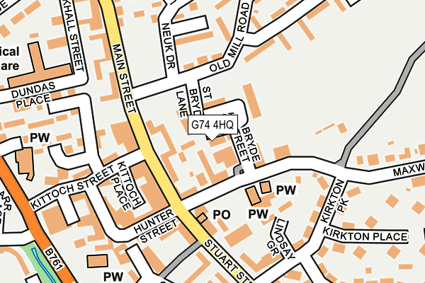 G74 4HQ map - OS OpenMap – Local (Ordnance Survey)