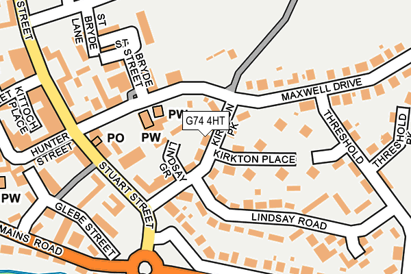 G74 4HT map - OS OpenMap – Local (Ordnance Survey)