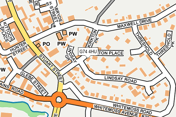 G74 4HU map - OS OpenMap – Local (Ordnance Survey)