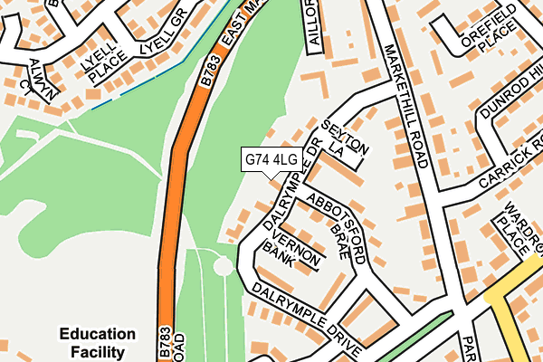 G74 4LG map - OS OpenMap – Local (Ordnance Survey)