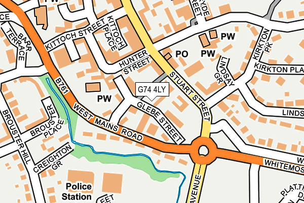 G74 4LY map - OS OpenMap – Local (Ordnance Survey)