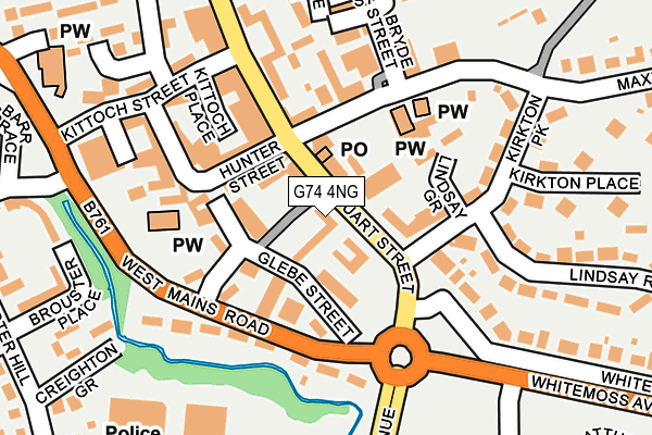 G74 4NG map - OS OpenMap – Local (Ordnance Survey)