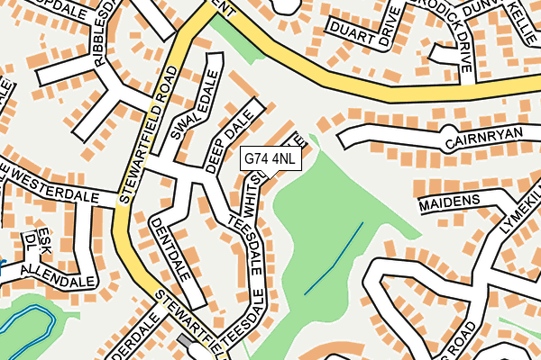 G74 4NL map - OS OpenMap – Local (Ordnance Survey)