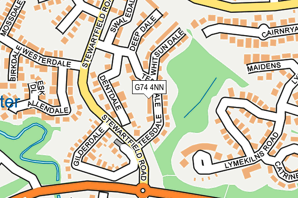 G74 4NN map - OS OpenMap – Local (Ordnance Survey)