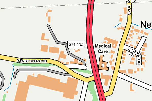 G74 4NZ map - OS OpenMap – Local (Ordnance Survey)