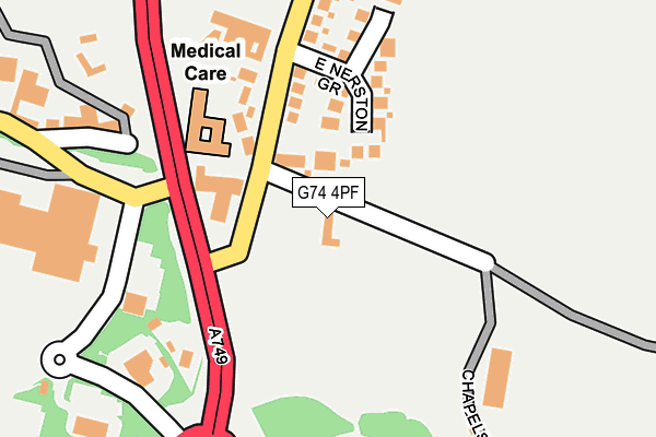 G74 4PF map - OS OpenMap – Local (Ordnance Survey)