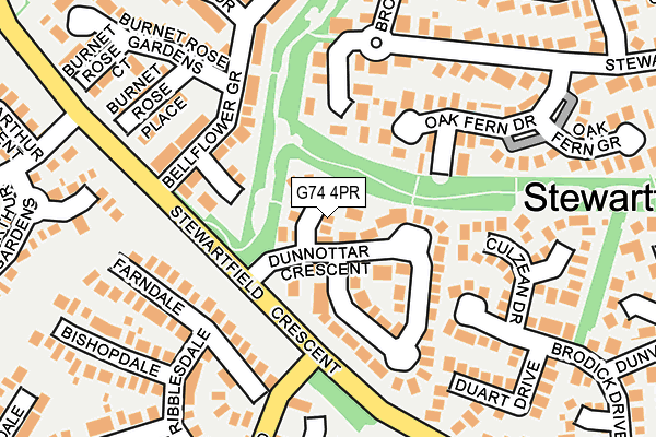 G74 4PR map - OS OpenMap – Local (Ordnance Survey)