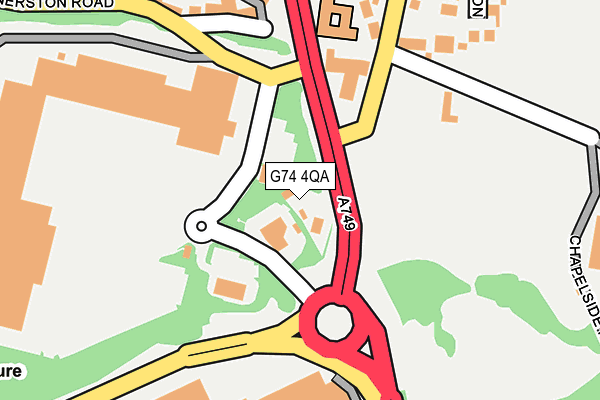 G74 4QA map - OS OpenMap – Local (Ordnance Survey)