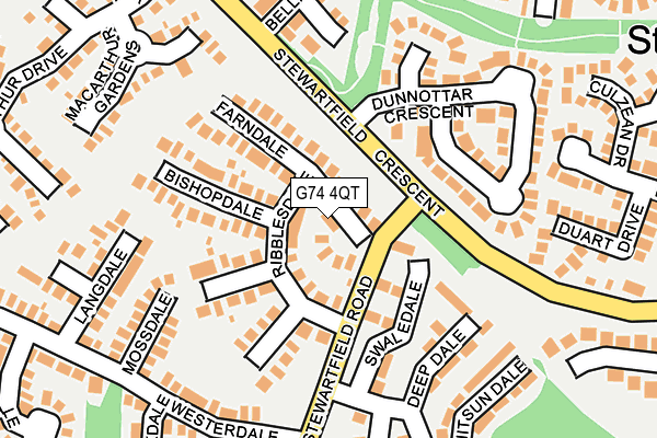 G74 4QT map - OS OpenMap – Local (Ordnance Survey)