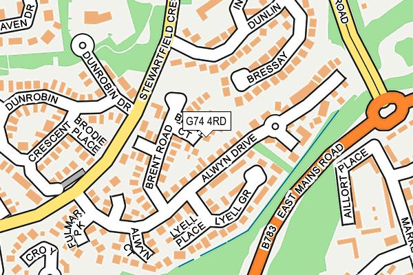 G74 4RD map - OS OpenMap – Local (Ordnance Survey)