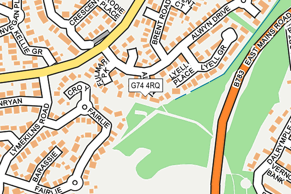 G74 4RQ map - OS OpenMap – Local (Ordnance Survey)