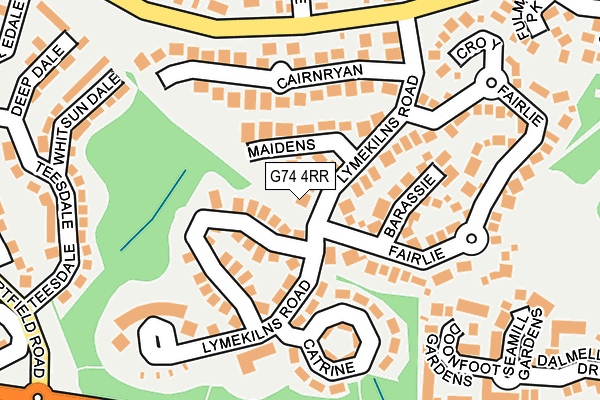 G74 4RR map - OS OpenMap – Local (Ordnance Survey)