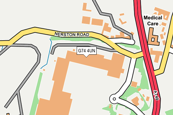G74 4UN map - OS OpenMap – Local (Ordnance Survey)
