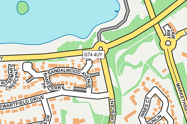 G74 4UY map - OS OpenMap – Local (Ordnance Survey)