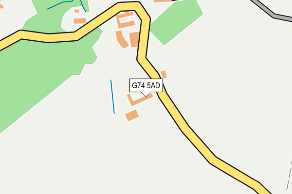 G74 5AD map - OS OpenMap – Local (Ordnance Survey)