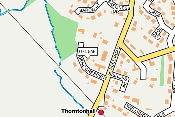 G74 5AE map - OS OpenMap – Local (Ordnance Survey)