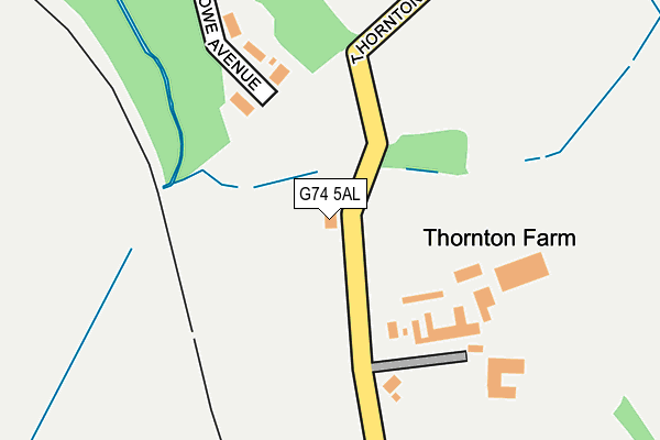 G74 5AL map - OS OpenMap – Local (Ordnance Survey)