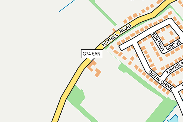 G74 5AN map - OS OpenMap – Local (Ordnance Survey)