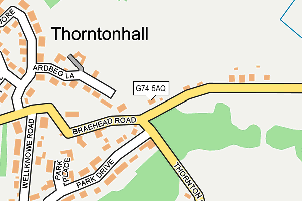 G74 5AQ map - OS OpenMap – Local (Ordnance Survey)