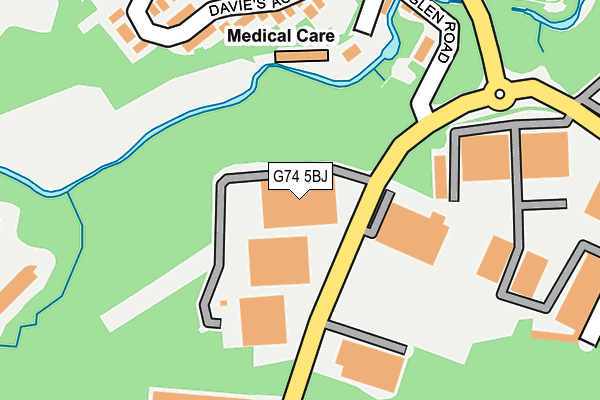 G74 5BJ map - OS OpenMap – Local (Ordnance Survey)