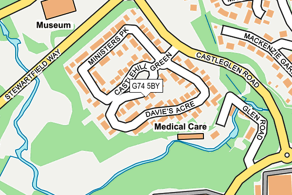 G74 5BY map - OS OpenMap – Local (Ordnance Survey)