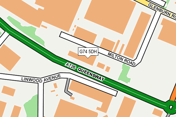 G74 5DH map - OS OpenMap – Local (Ordnance Survey)