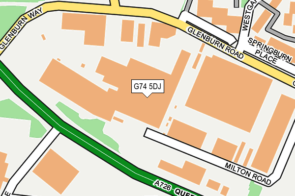 G74 5DJ map - OS OpenMap – Local (Ordnance Survey)