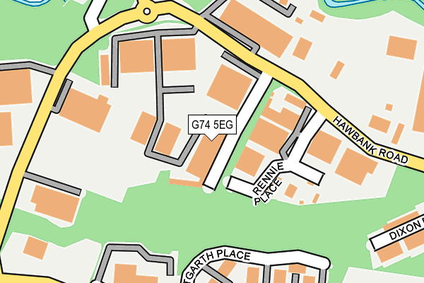 G74 5EG map - OS OpenMap – Local (Ordnance Survey)