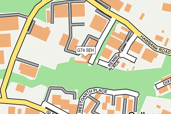G74 5EH map - OS OpenMap – Local (Ordnance Survey)