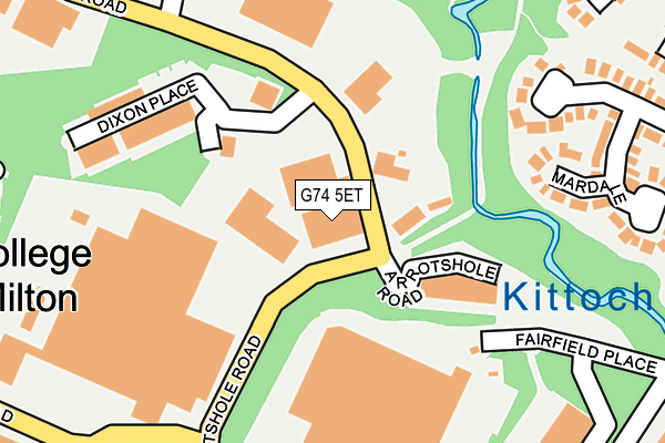 G74 5ET map - OS OpenMap – Local (Ordnance Survey)