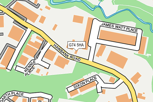 G74 5HA map - OS OpenMap – Local (Ordnance Survey)