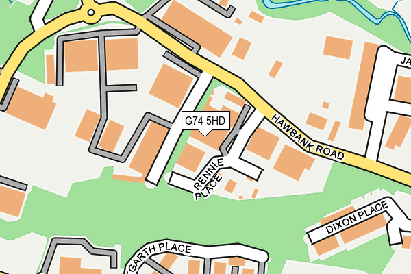 G74 5HD map - OS OpenMap – Local (Ordnance Survey)