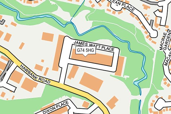 G74 5HG map - OS OpenMap – Local (Ordnance Survey)