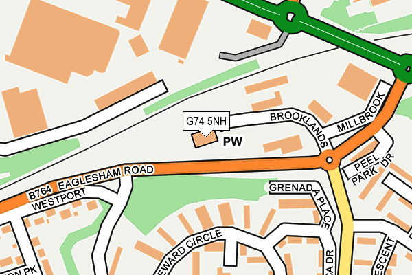G74 5NH map - OS OpenMap – Local (Ordnance Survey)