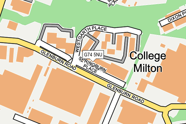 G74 5NU map - OS OpenMap – Local (Ordnance Survey)