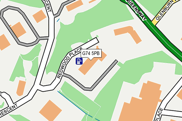 G74 5PB map - OS OpenMap – Local (Ordnance Survey)