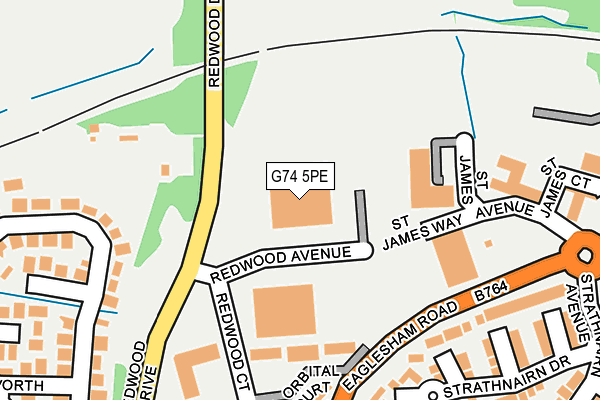 G74 5PE map - OS OpenMap – Local (Ordnance Survey)