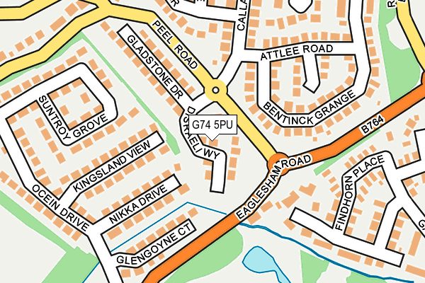 G74 5PU map - OS OpenMap – Local (Ordnance Survey)