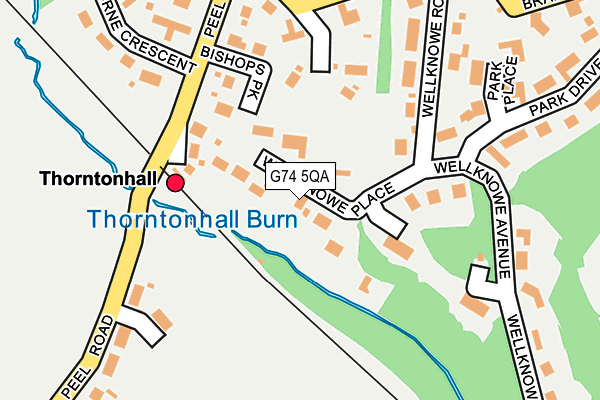 G74 5QA map - OS OpenMap – Local (Ordnance Survey)