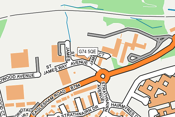 G74 5QE map - OS OpenMap – Local (Ordnance Survey)