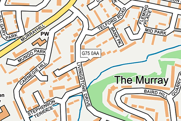 G75 0AA map - OS OpenMap – Local (Ordnance Survey)