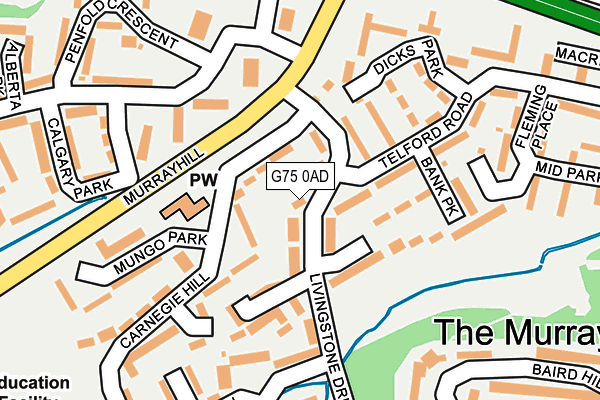 G75 0AD map - OS OpenMap – Local (Ordnance Survey)