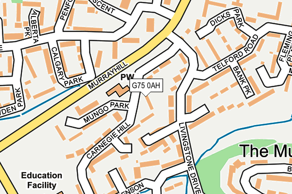 G75 0AH map - OS OpenMap – Local (Ordnance Survey)