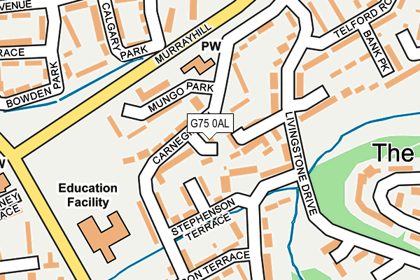 G75 0AL map - OS OpenMap – Local (Ordnance Survey)