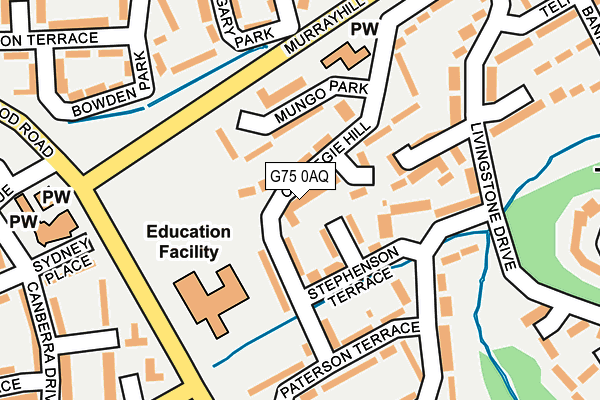 G75 0AQ map - OS OpenMap – Local (Ordnance Survey)
