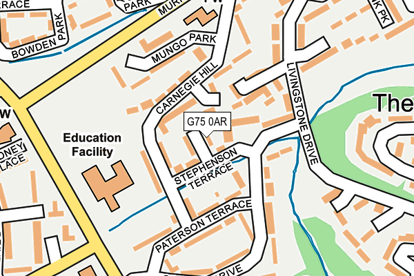 G75 0AR map - OS OpenMap – Local (Ordnance Survey)