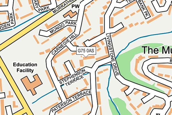 G75 0AS map - OS OpenMap – Local (Ordnance Survey)